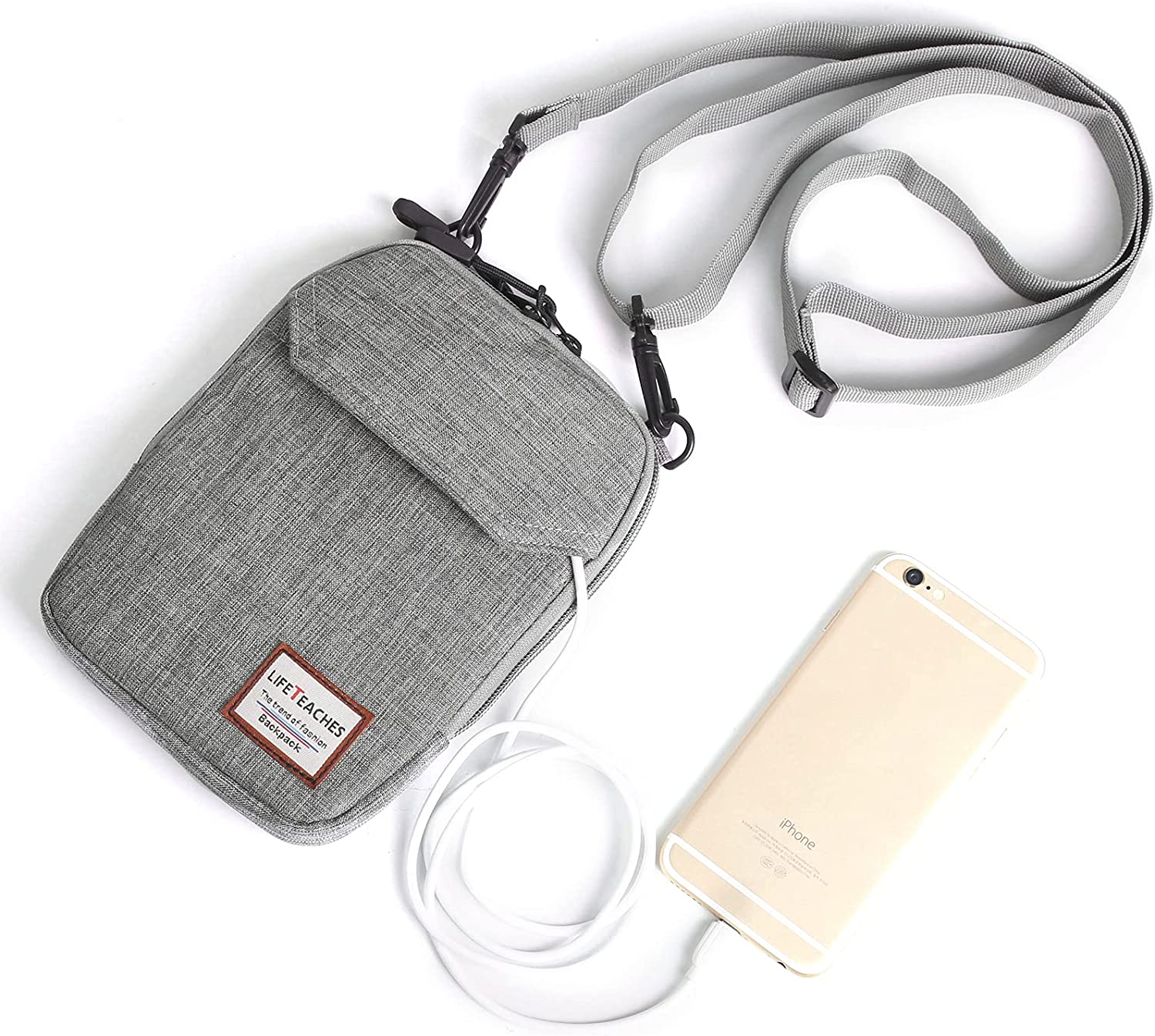 230816041655976_1 Small Crossbody Bag for Men, Mini Messenger Bag Shoulder Bag for Phone Passport - Image 1